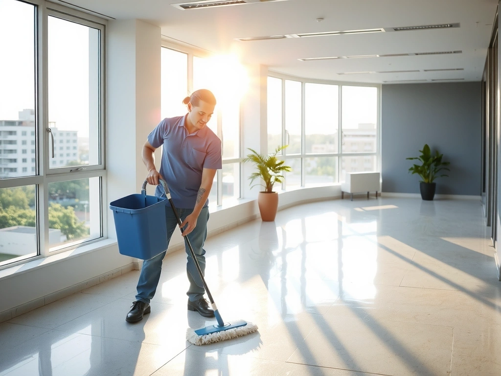 Personal de Dustora en acción, garantizando limpieza profesional.