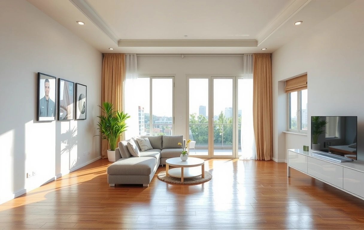 Habitación limpia y soleada